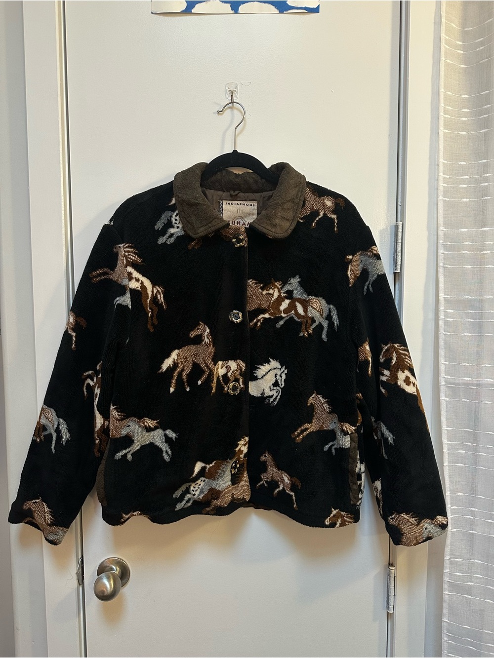 Running Horses Jacket in Brown and Black